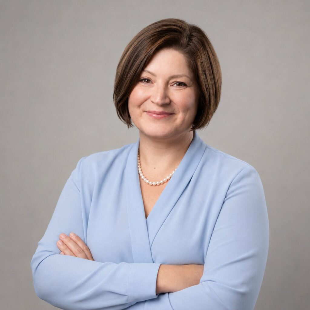 Lina Peinze – Porträt Porträt von Lina Peinze, Interim Managerin für HR, Marketing und KI