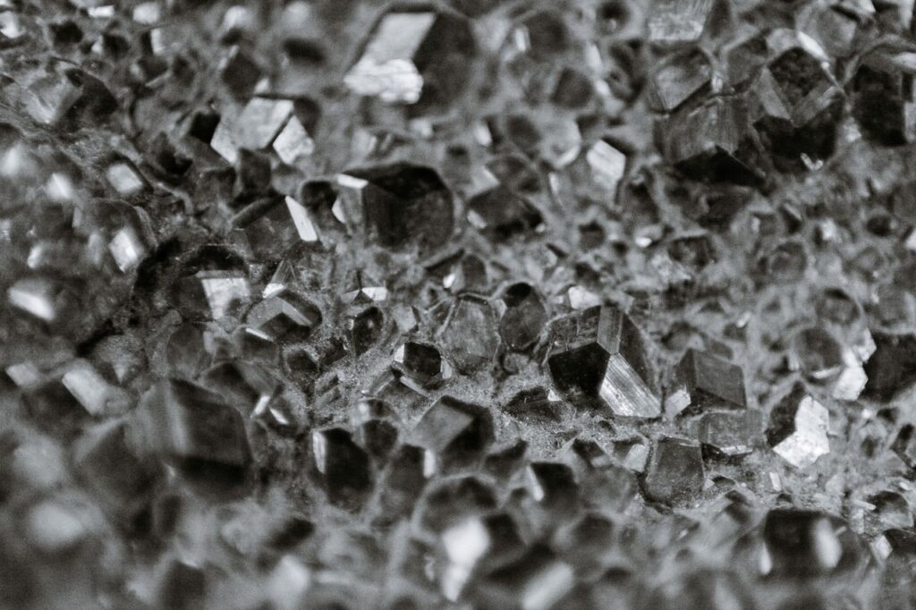 pexels photo 5889422 5889422 Black and white surface made of heap of minerals of geometric shapes and different sizes